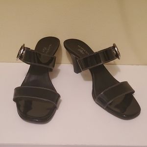 Black Patent Sandal/Heel